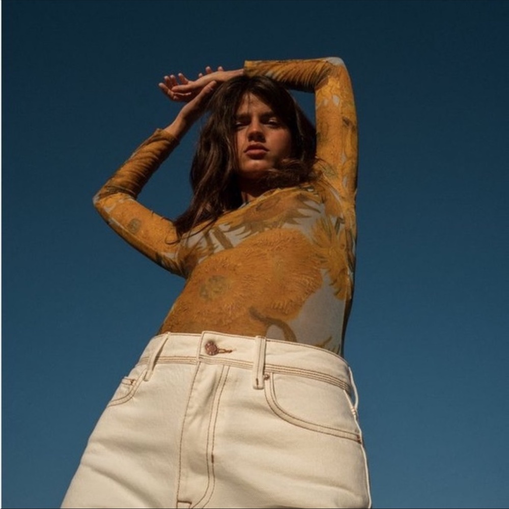 NWT- Zara Sunflowers Bodysuit by Vincent Van Gogh